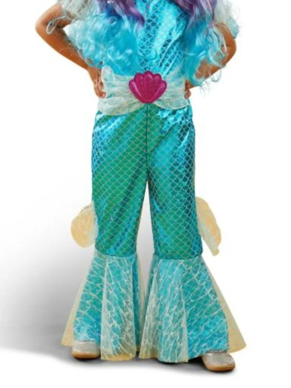 NWT DREAM PLAY IMAGINE 3pc Wave Mermaid Costume with Wig and Headband